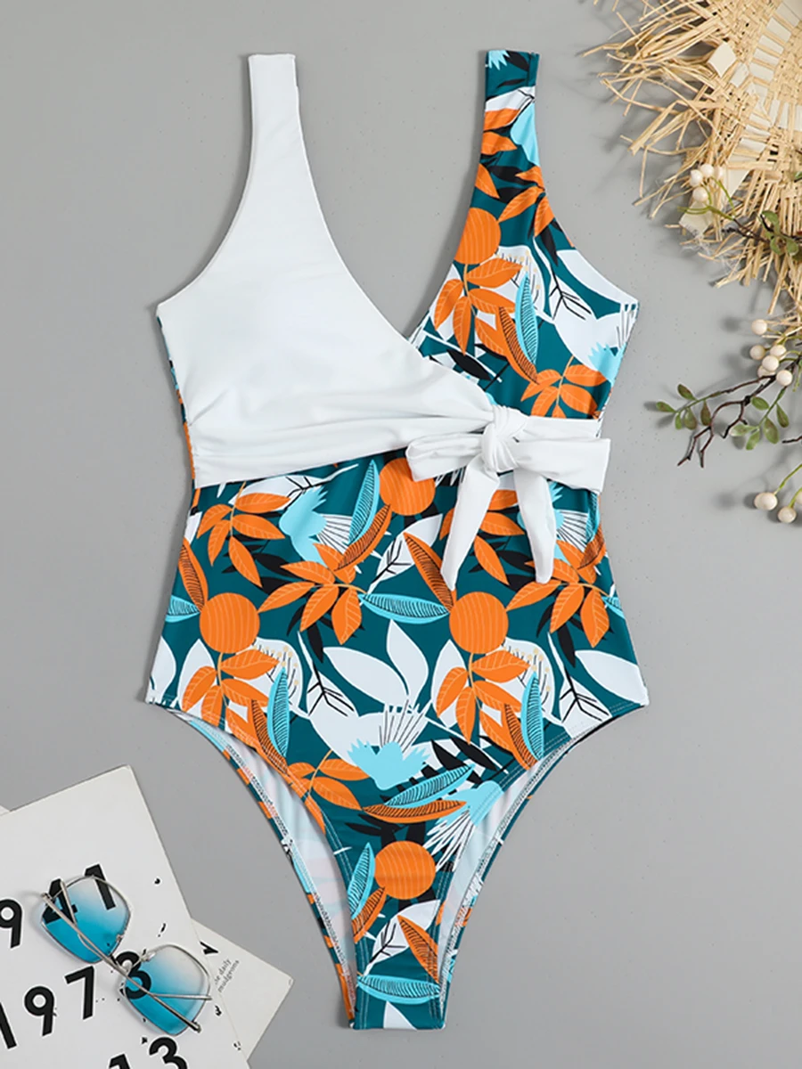 Maillot imprimé tropical