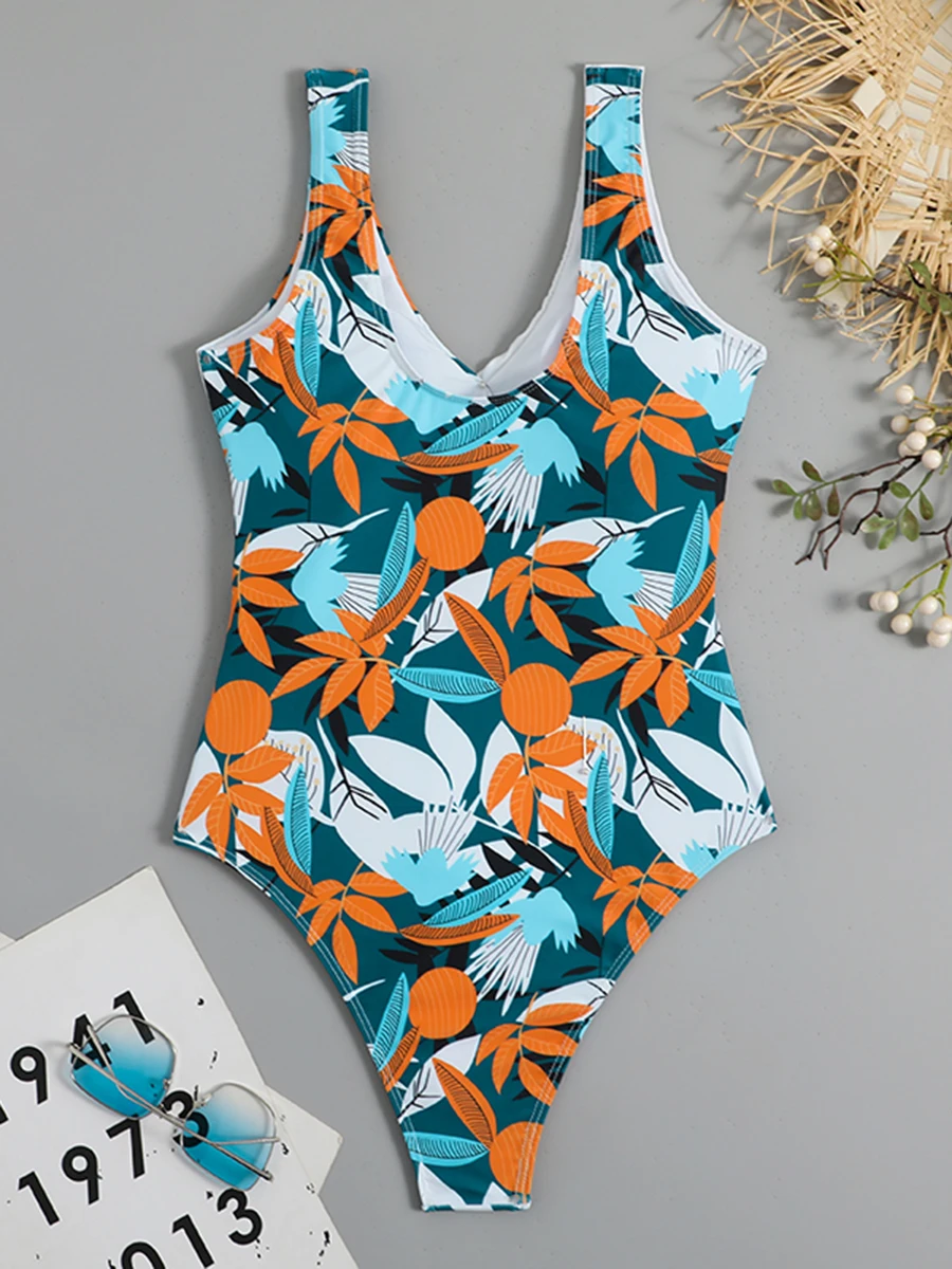 Maillot imprimé tropical