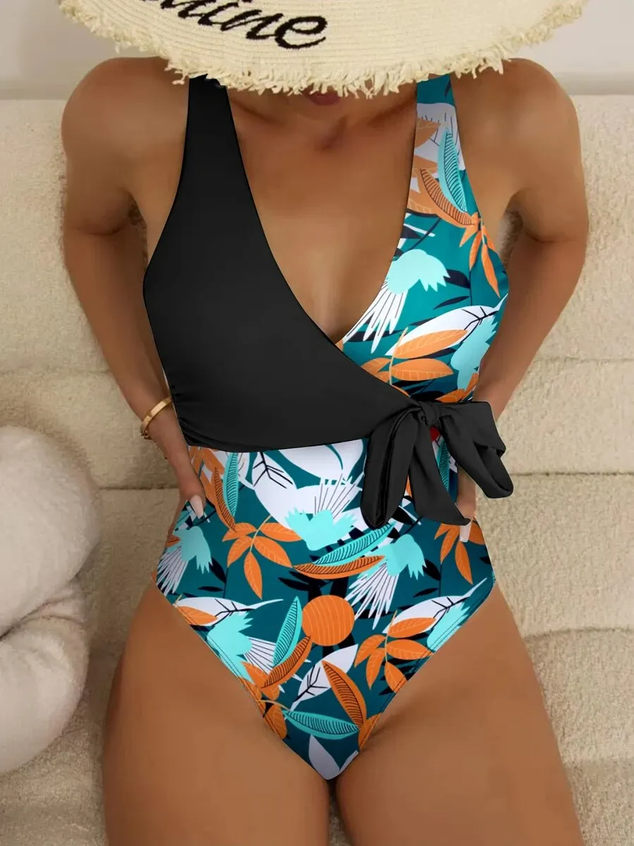 Maillot imprimé tropical