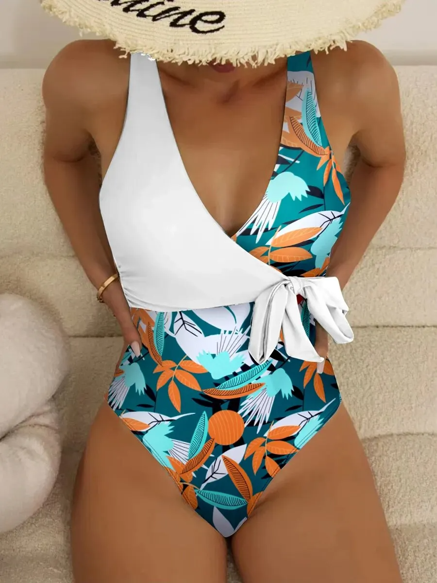 Maillot imprimé tropical