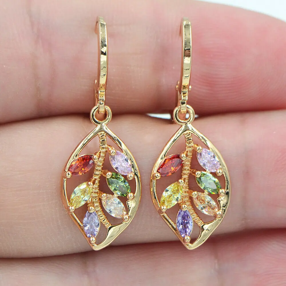 Boucles d'oreilles colorées incrustées