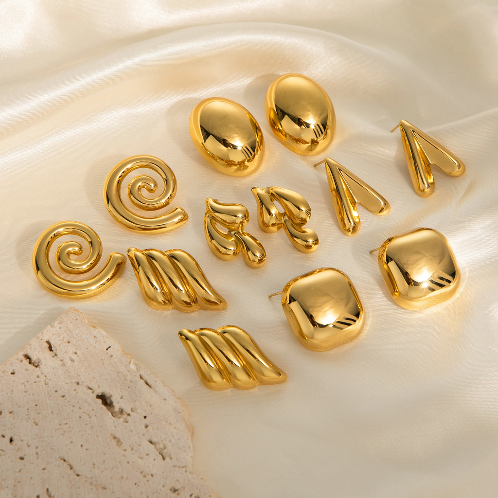 Boucles d'oreilles en acier inoxydable