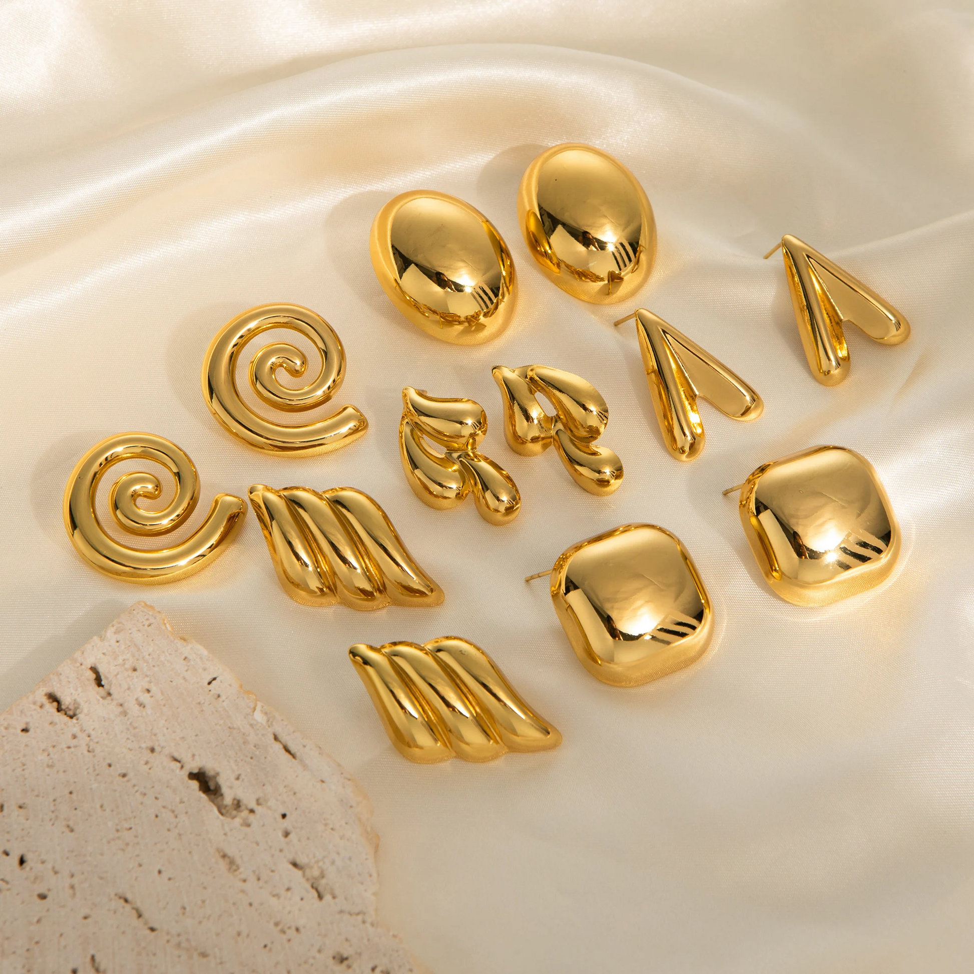 Boucles d'oreilles en acier inoxydable