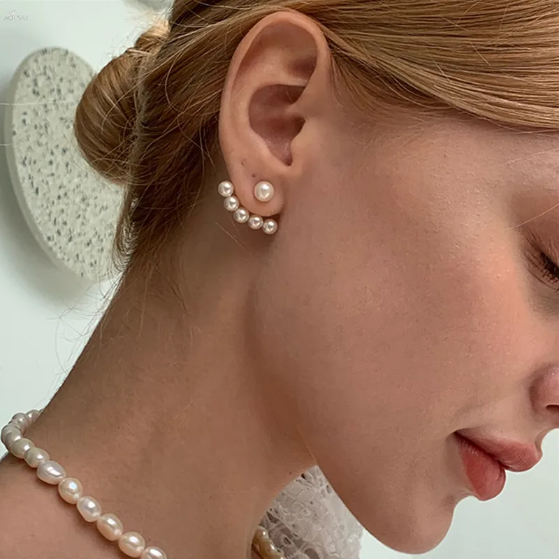 Boucles d'oreilles imitation perles
