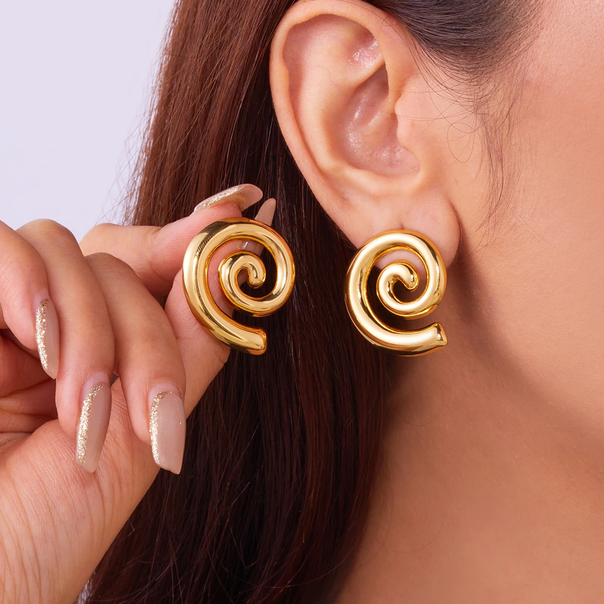 Boucles d'oreilles en acier inoxydable