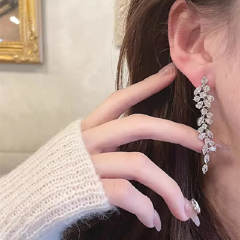 Boucles d'oreilles feuilles exquises