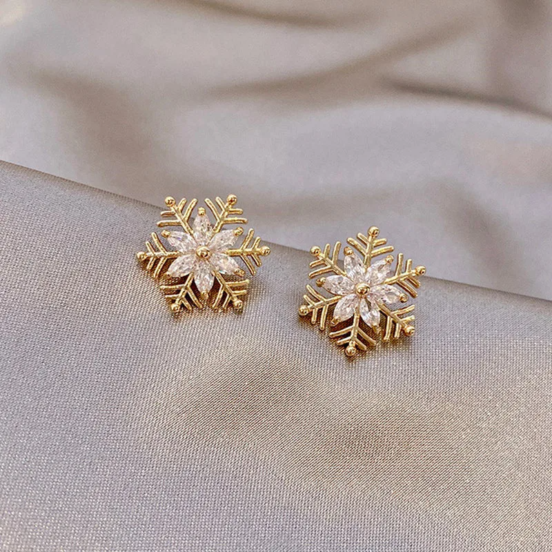 Boucles d'oreilles fleurs en cristal