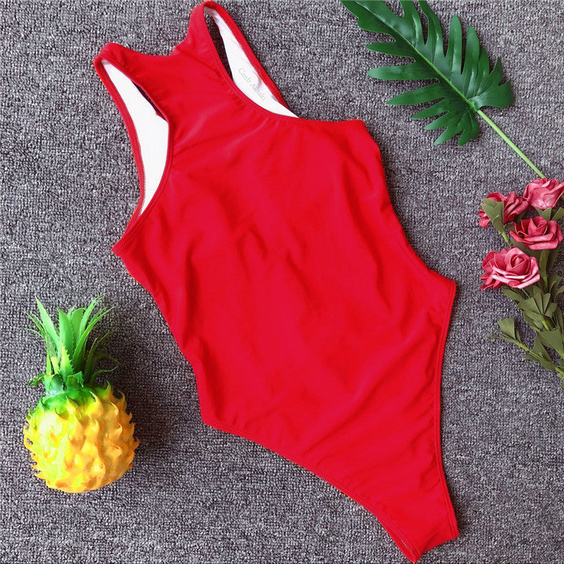Maillot de bain avec maille sur le côté