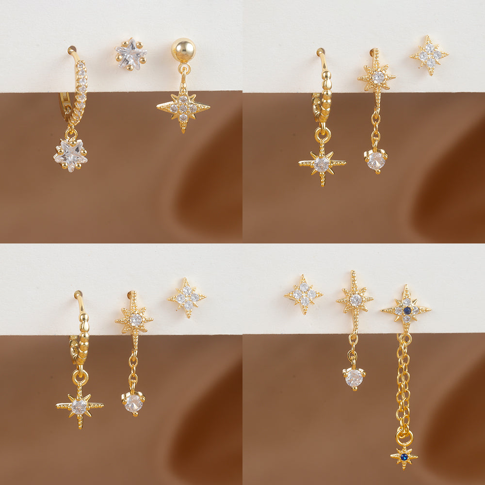 Boucles d'oreilles pendantes en acier inoxydable