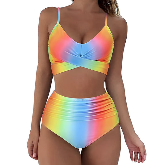 Bikini taille haute ar-en-ciel