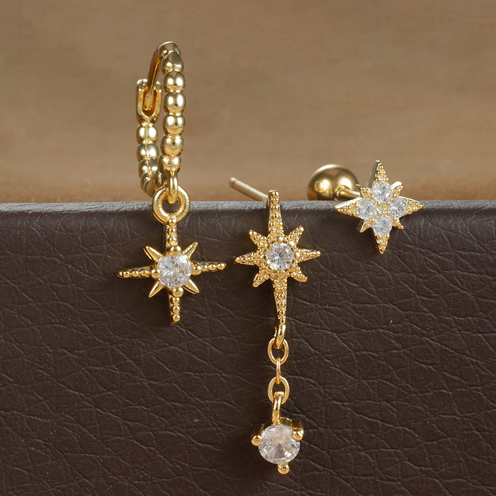 Boucles d'oreilles pendantes en acier inoxydable