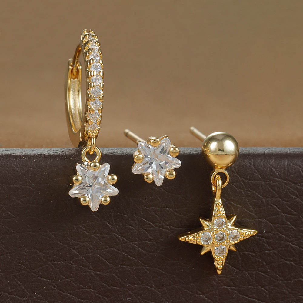 Boucles d'oreilles pendantes en acier inoxydable