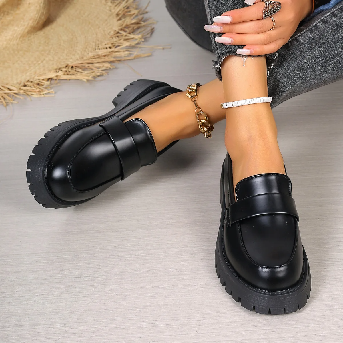 Mocassins à plateforme