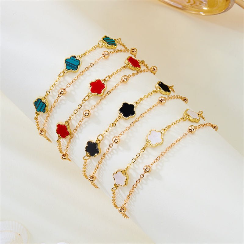 Bracelet de cheville à fleurs