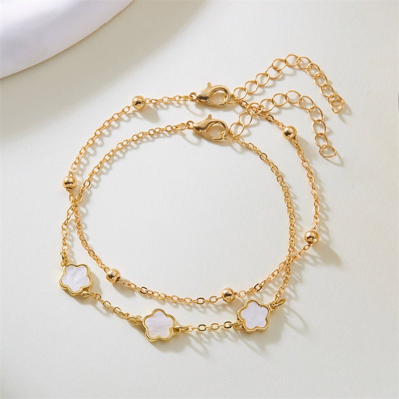 Bracelet de cheville à fleurs