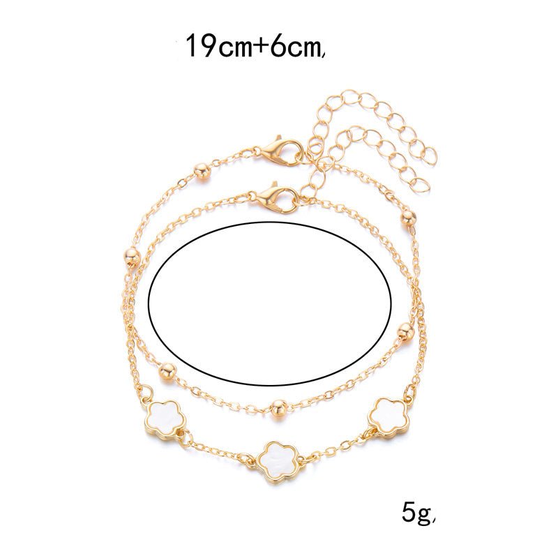 Bracelet de cheville à fleurs