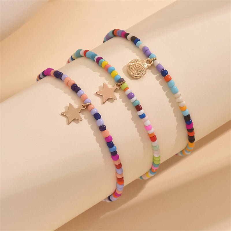 Bracelet de cheville coloré