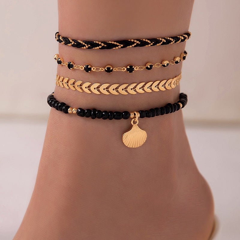 Bracelets de cheville 4 pièces