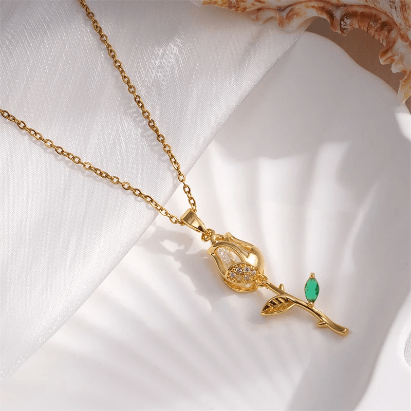 Collier pendentif fleur