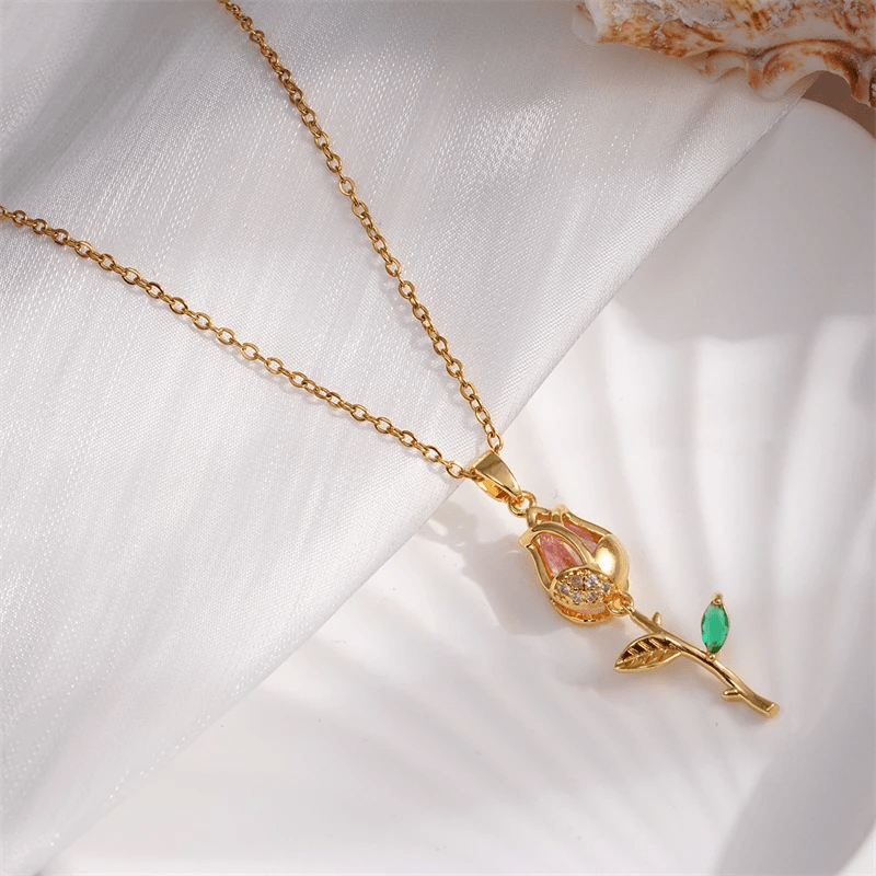 Collier pendentif fleur