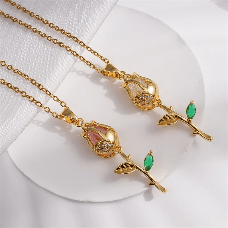 Collier pendentif fleur
