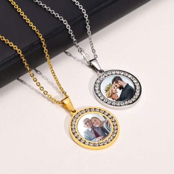 Collier pendentif rond personnalisé
