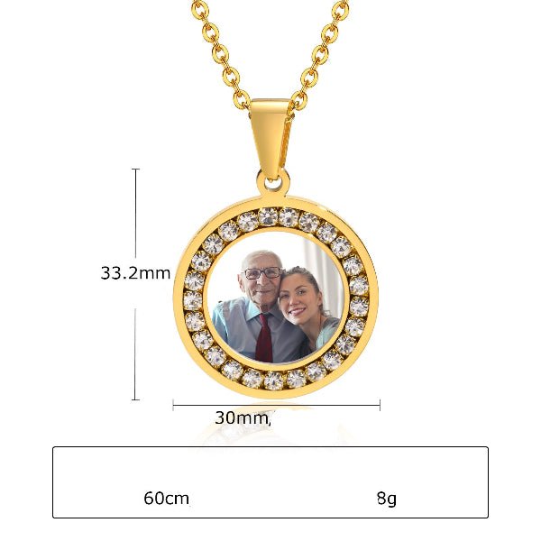 Collier pendentif rond personnalisé