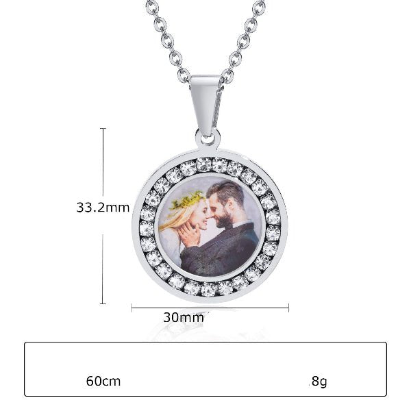 Collier pendentif rond personnalisé