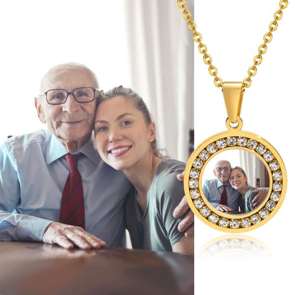 Collier pendentif rond personnalisé