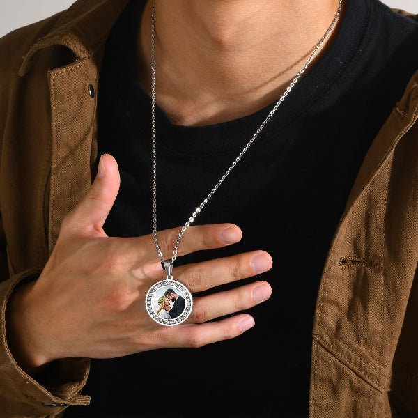 Collier pendentif rond personnalisé