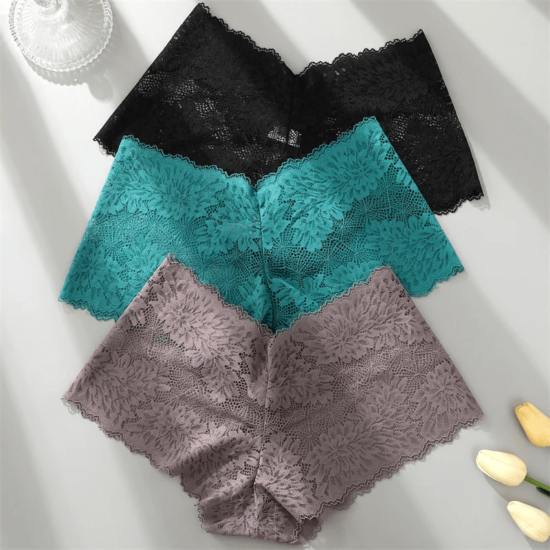 Culotte en dentelle en V '' mélange de couleur ''