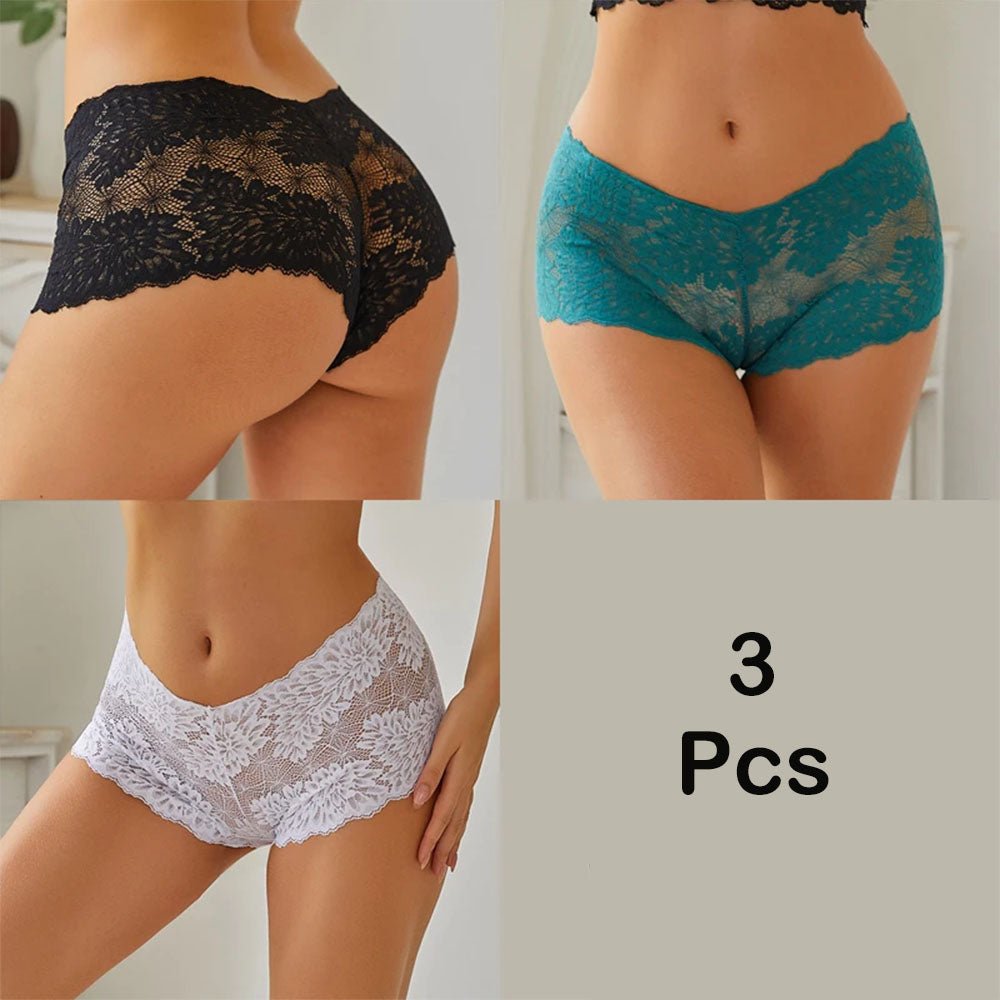 Culotte en dentelle en V '' mélange de couleur ''