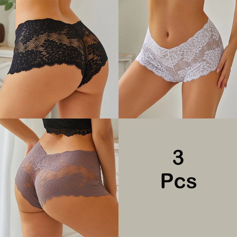 Culotte en dentelle en V '' mélange de couleur ''