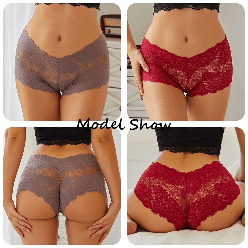 Culotte en dentelle en V '' mélange de couleur ''