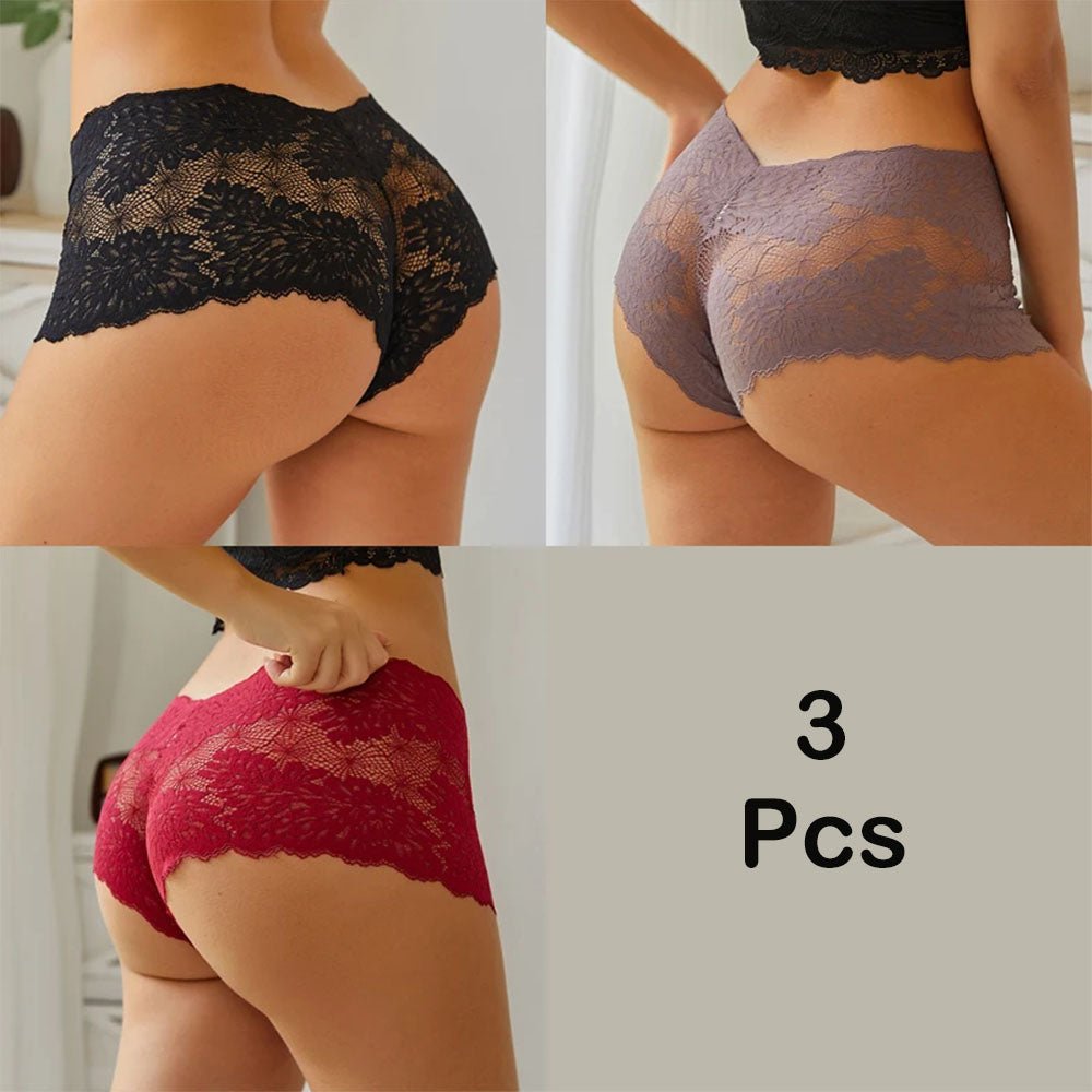 Culotte en dentelle en V '' mélange de couleur ''