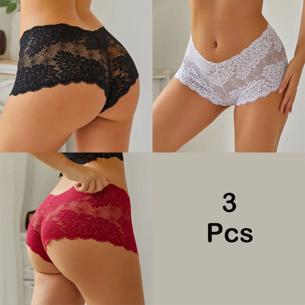 Culotte en dentelle en V '' mélange de couleur ''