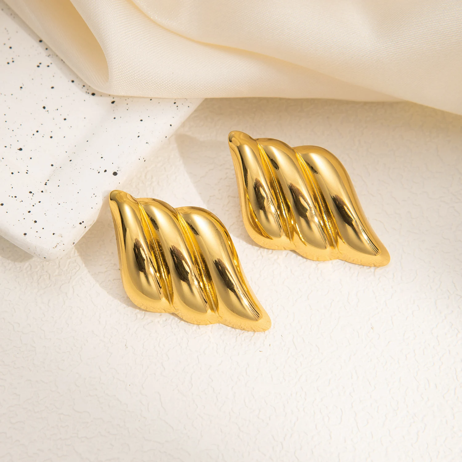 Boucles d'oreilles en acier inoxydable