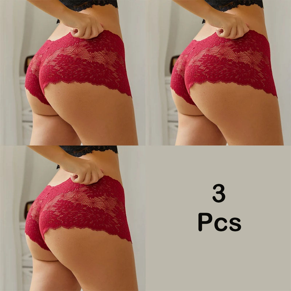 Culotte en dentelle en V '' couleur unie ''