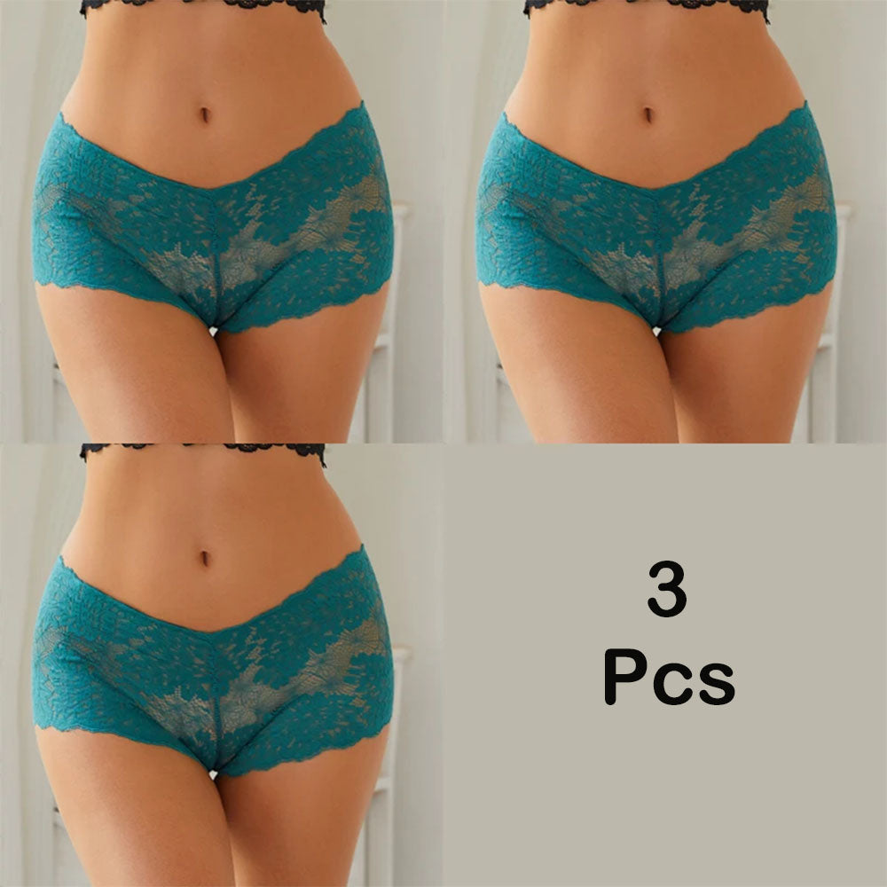 Culotte en dentelle en V '' couleur unie ''
