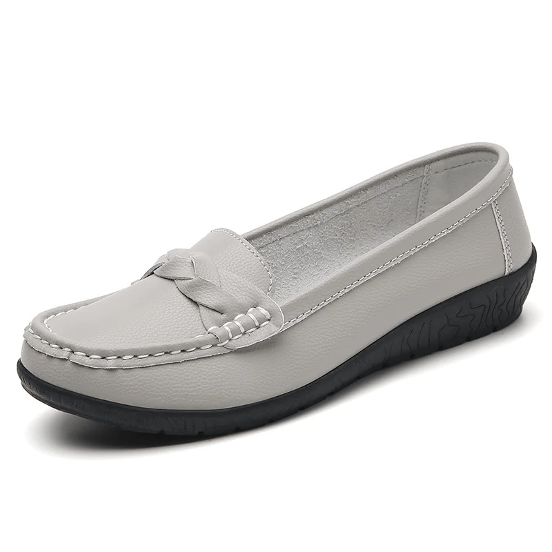 Mocassins plats en cuir " grande taille