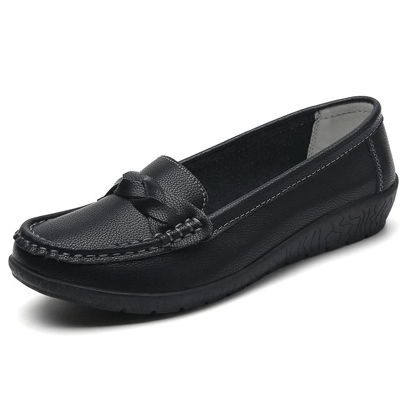 Mocassins plats en cuir " grande taille