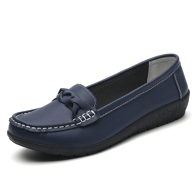 Mocassins plats en cuir " grande taille