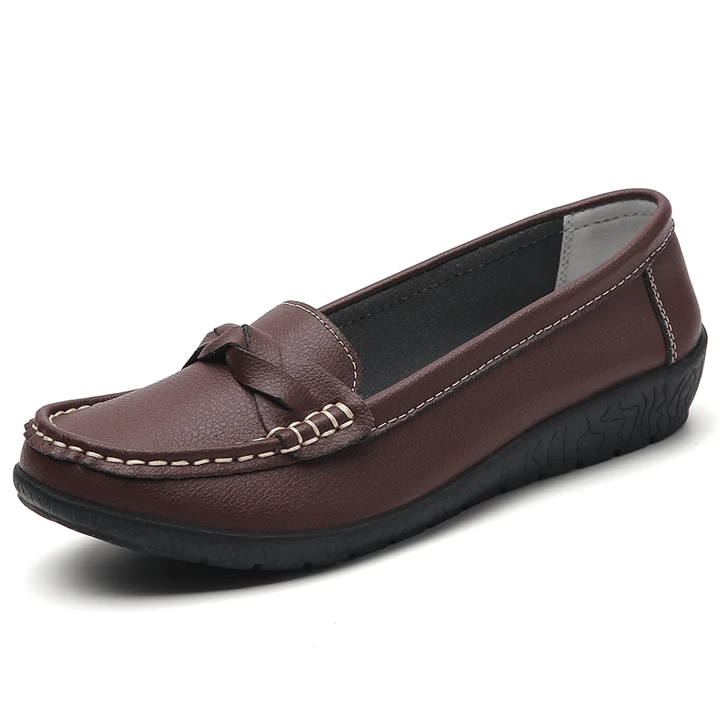 Mocassins plats en cuir " grande taille