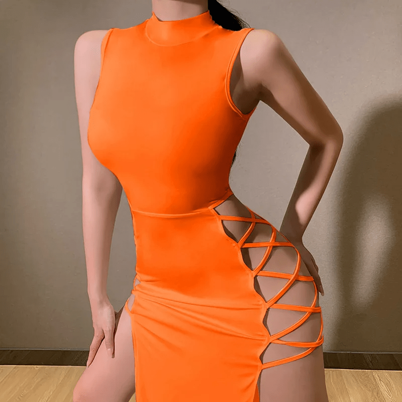 Robe élégante à bandes