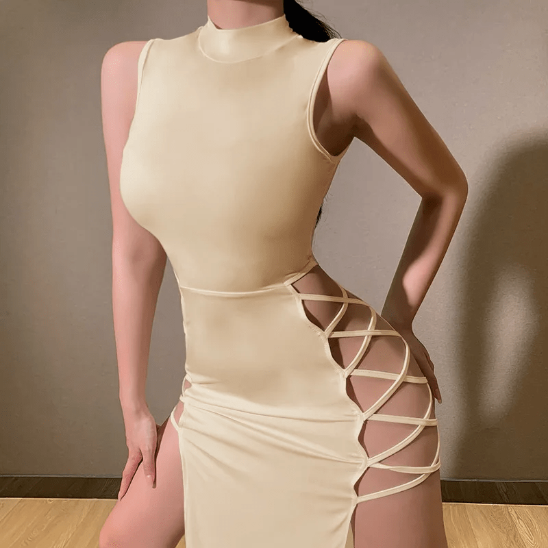Robe élégante à bandes