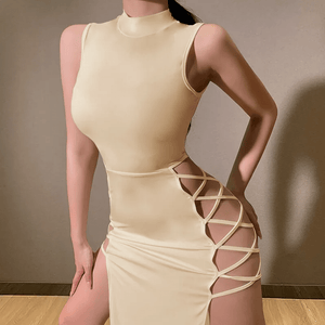 Robe élégante à bandes