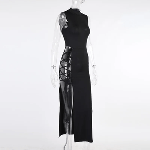 Robe élégante à bandes