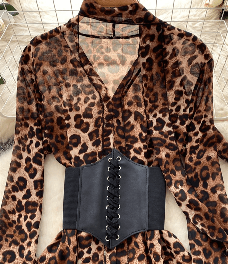 Robe imprimée léopard